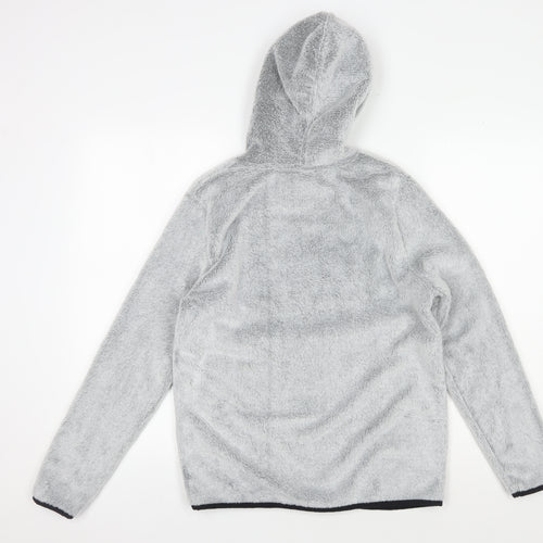 Crane Women's Grey Fleece Pullover Hoodie Size 8