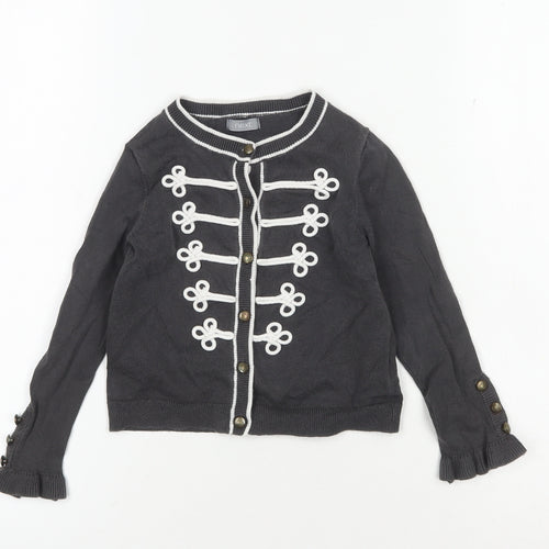 Next Girls Black Cardigan, Age 4 Years, Button Accents