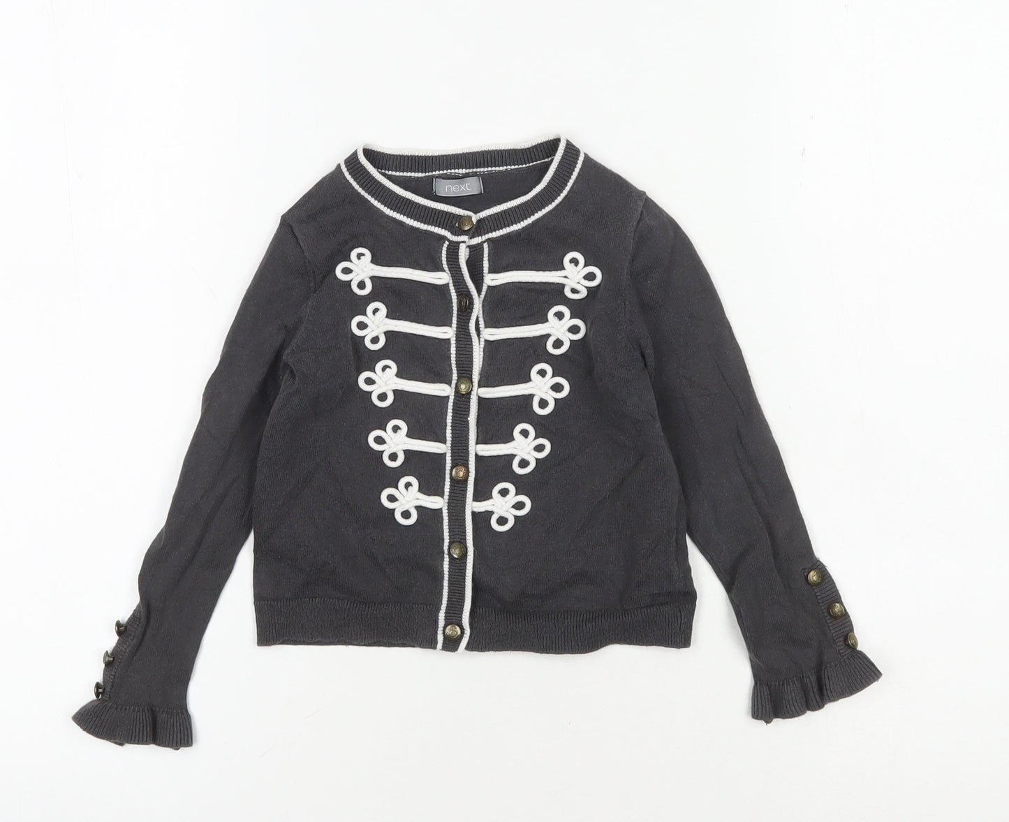 Next Girls Black Cardigan, Age 4 Years, Button Accents