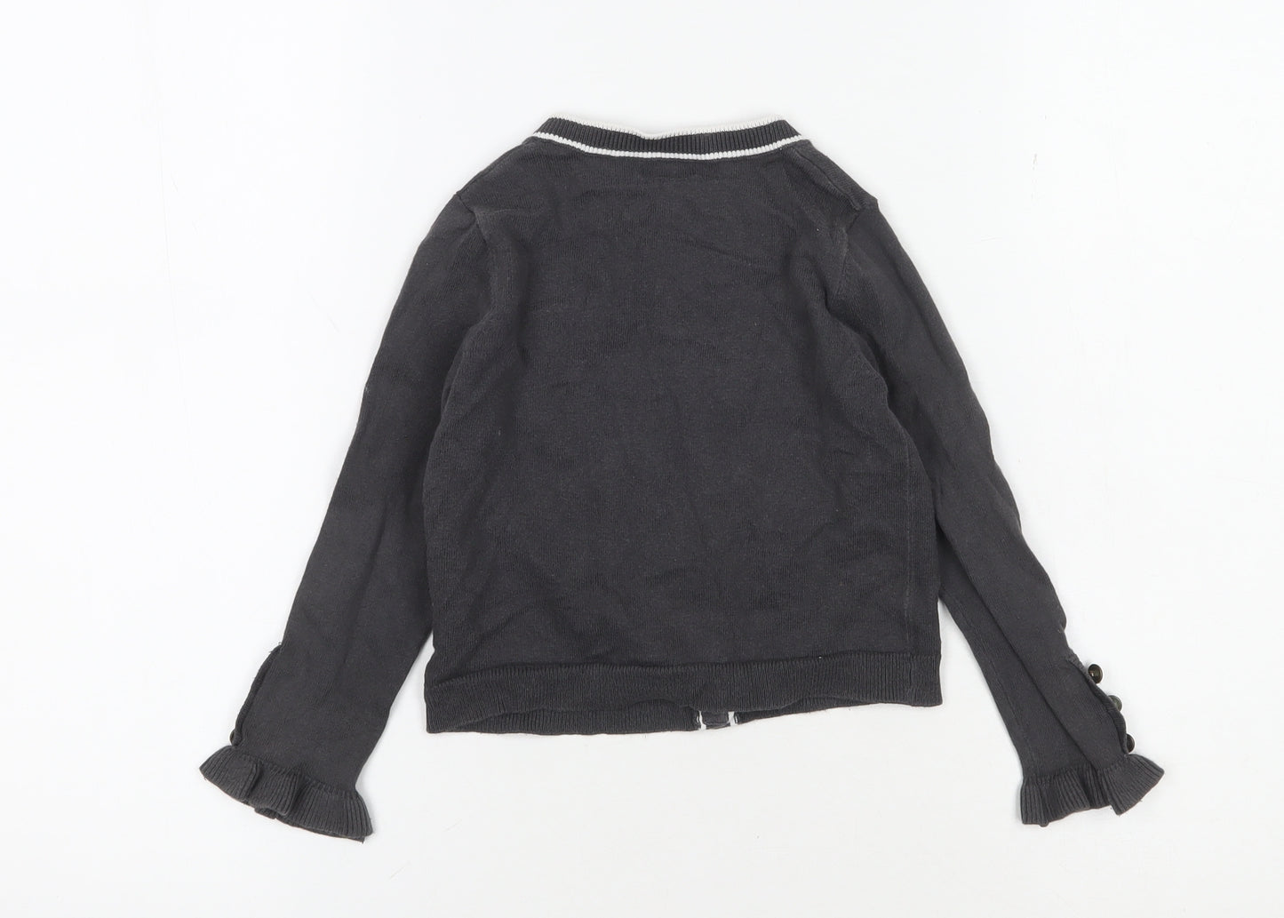 Next Girls Black Cardigan, Age 4 Years, Button Accents