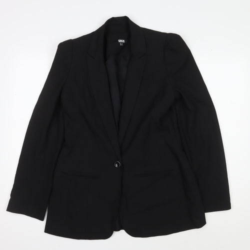 ASOS Women's Black Blazer UK 12, Business, Classic Fit