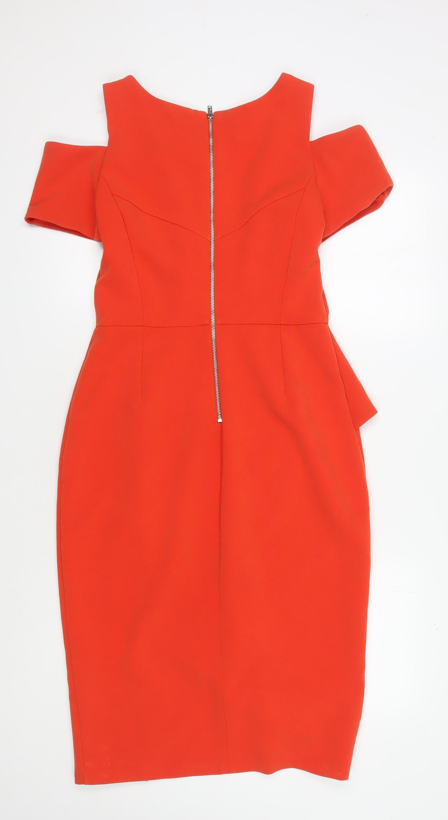 River Island Women's Orange Sheath Dress Size 12