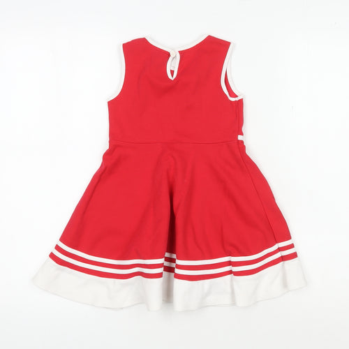 Jasper Conran Girls Red A-Line Dress 4-5 Years