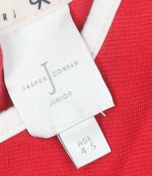 Jasper Conran Girls Red A-Line Dress 4-5 Years