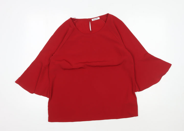 Damart Women's Red Flared Sleeve Top