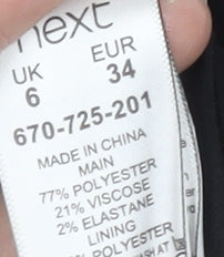 Next Women's Black Sheath Dress - UK Size 6