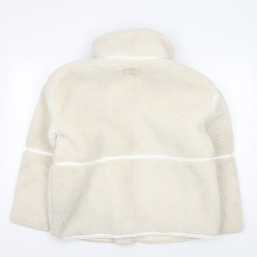 QED LDN Women's Ivory Fleece Jacket Size 10