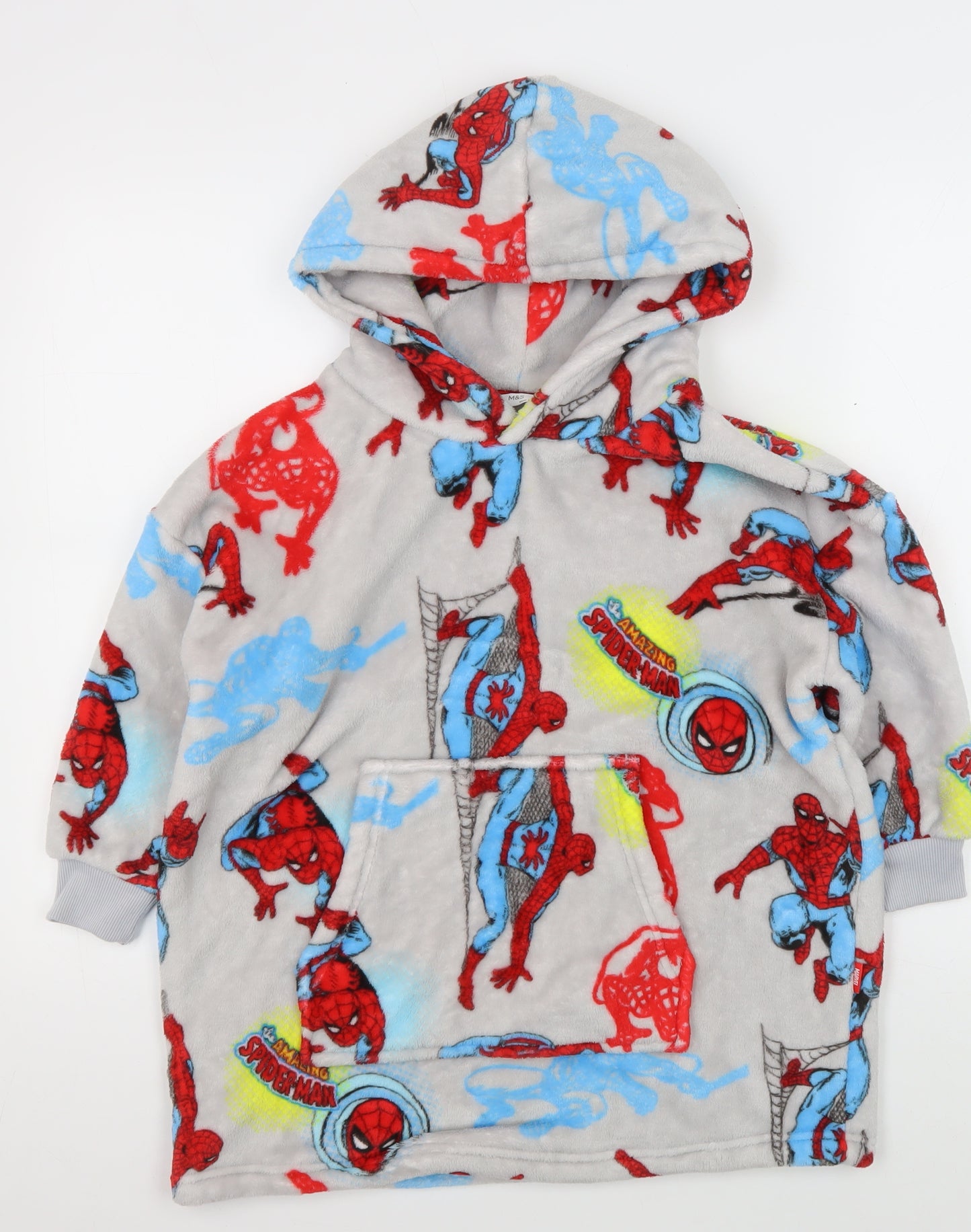 Marks and Spencer Boys Spider-Man Fleece Robe 5-6 Years Hooded