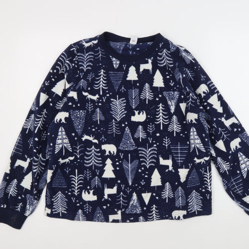 Old Navy Women's Blue Fleece Pyjama Top, Size M