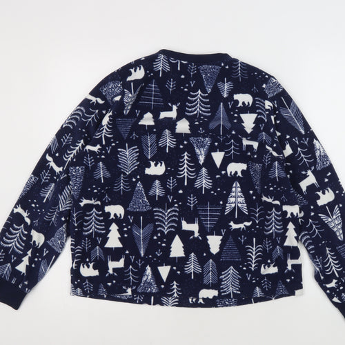 Old Navy Women's Blue Fleece Pyjama Top, Size M