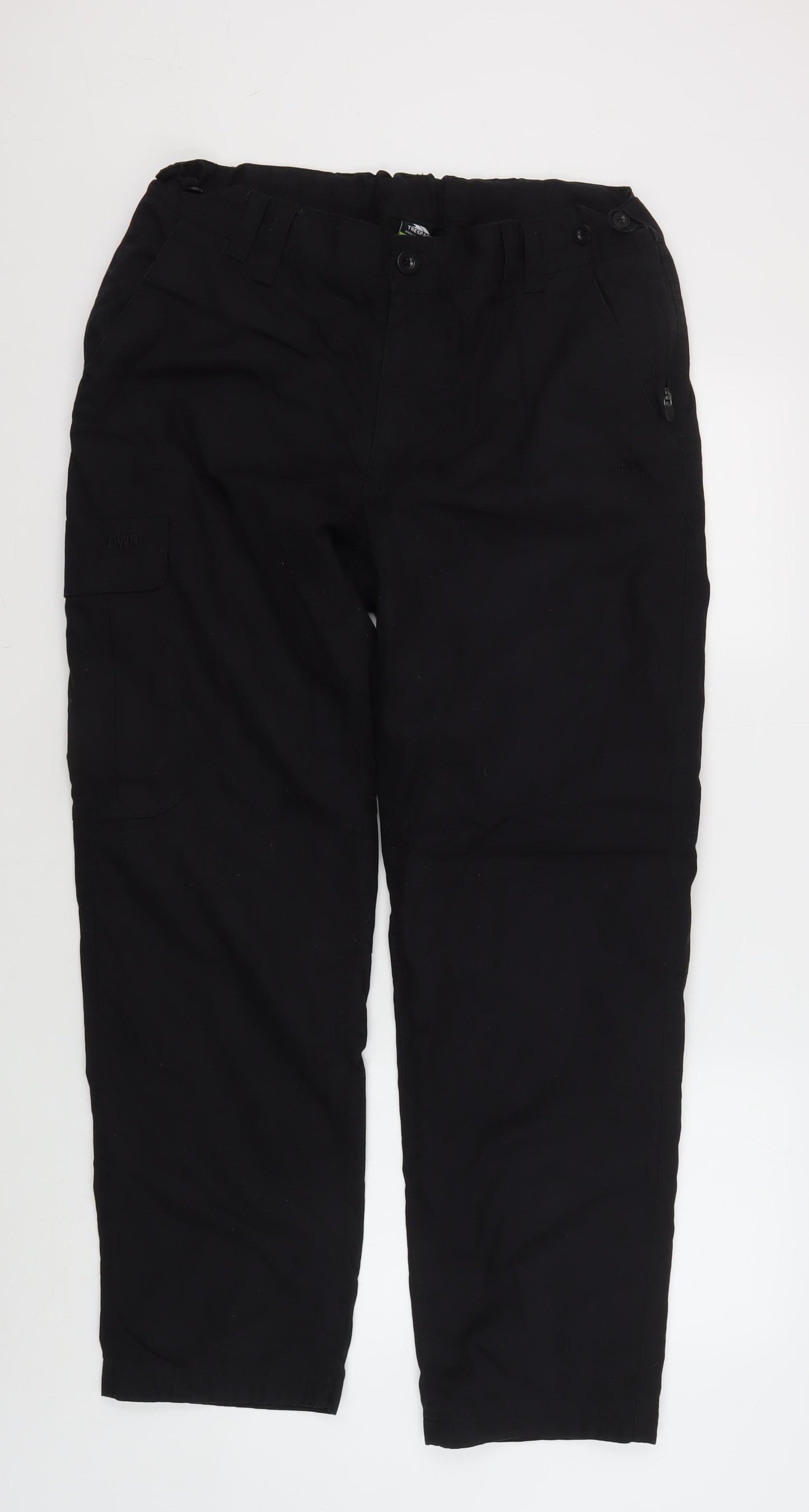 Trespass Men's Black Cargo Trousers, M, Water Resistant