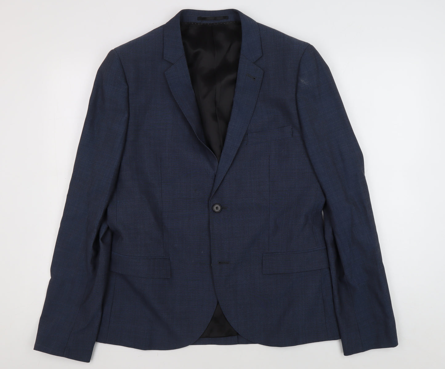 Topman Men's Blue Single-Breasted Blazer Size 40