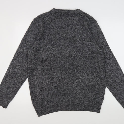 Marks and Spencer Men's Grey Wool Pullover Jumper L