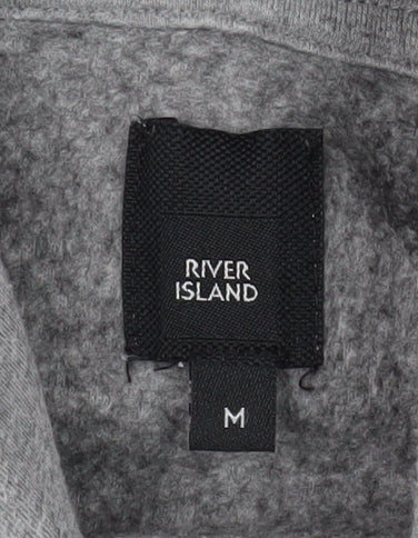 River Island Men's Grey M Pullover Hoodie