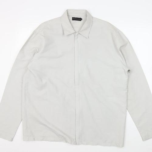 Men's Beige XL Button-Up Shirt - Contemporary Style