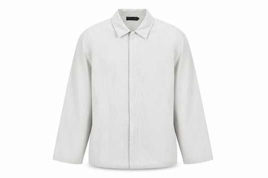 Front view of Men's Beige XL Button-Up Shirt - Contemporary Style