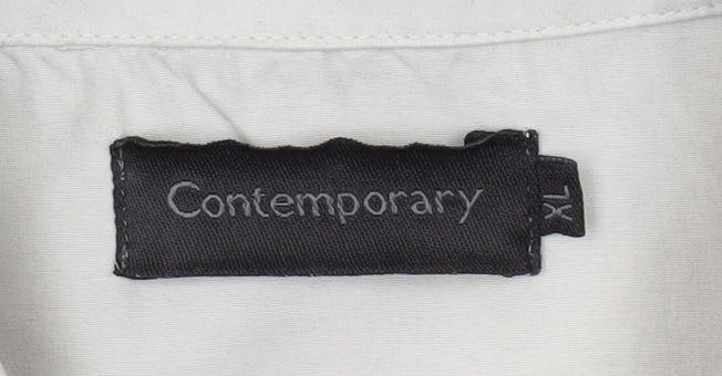 Men's Beige XL Button-Up Shirt - Contemporary Style