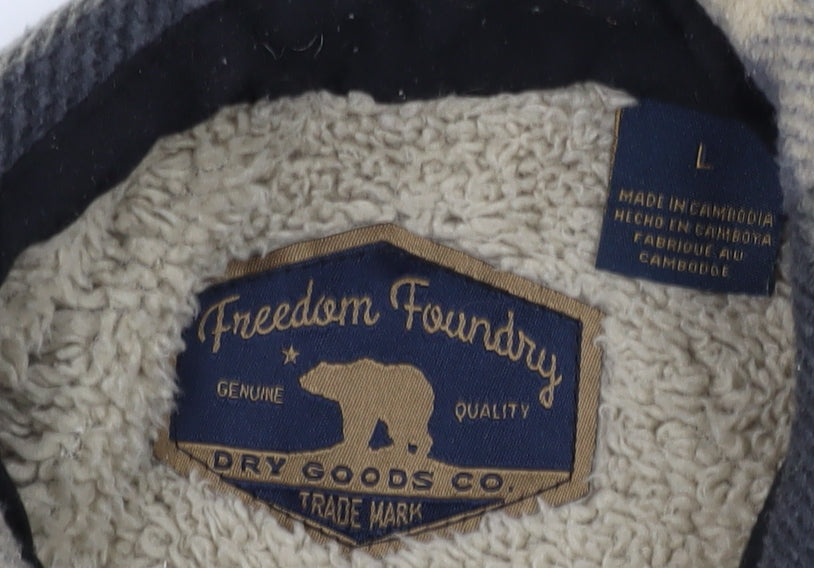 Freedom Foundry Men's Beige Plaid Jacket L