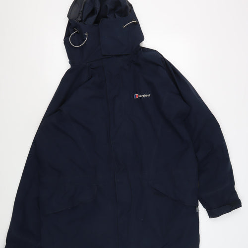 Berghaus Men's Blue Waterproof Hooded Rain Jacket L