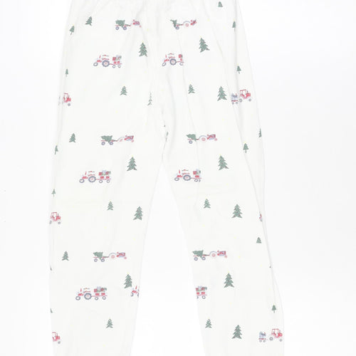 The White Company Boys White Lounge Pants 7-8 Years Christmas