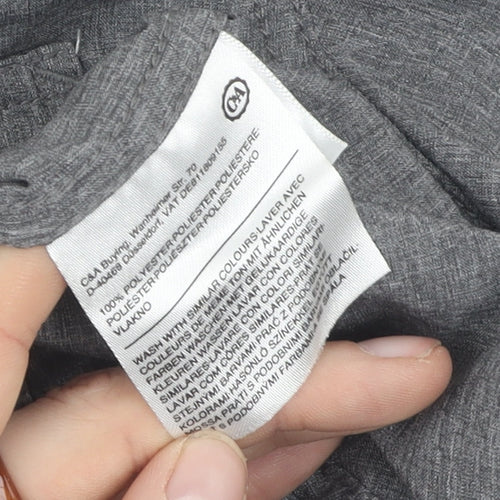 C&A Men's Grey Button-Up Shirt L