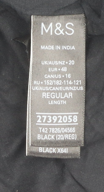 Marks and Spencer Women's Black Shift Dress Size 20