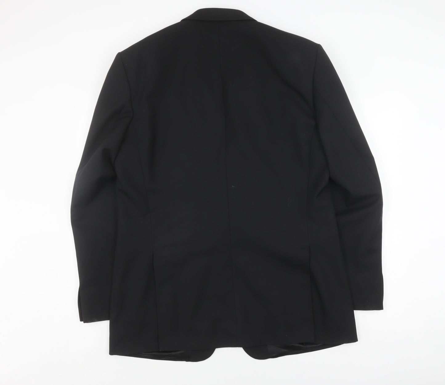 Varteks Men's Black Classic Blazer, Size 44L, Two-Button