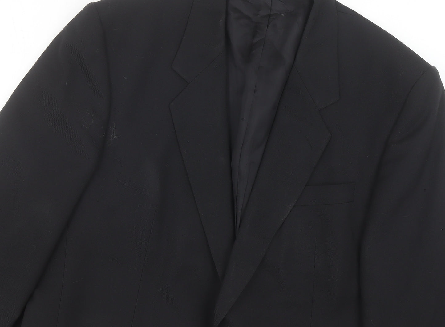 Varteks Men's Black Classic Blazer, Size 44L, Two-Button