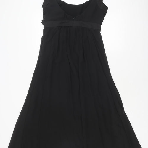 Next Women Black A-Line One Shoulder Dress, Size 12