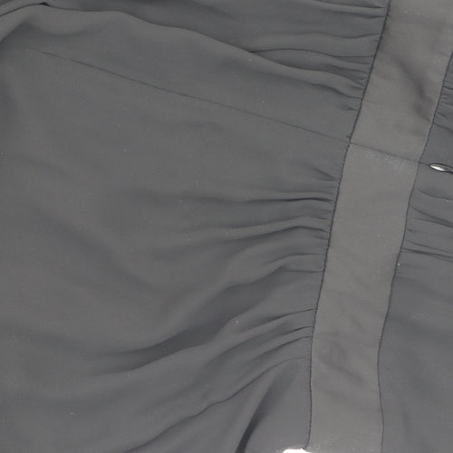 Next Women Black A-Line One Shoulder Dress, Size 12