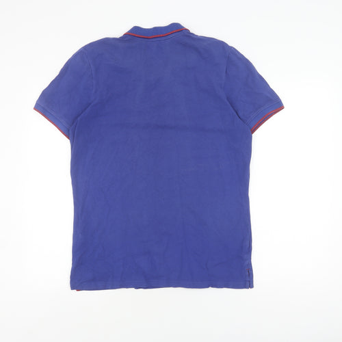 Mountain Warehouse Men's Blue Polo, M, Casual Comfort