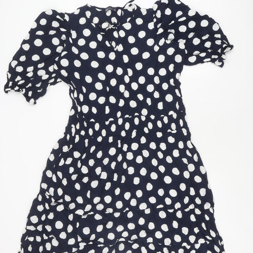 Marks and Spencer Women Polka Dot Dress Size 22 Blue