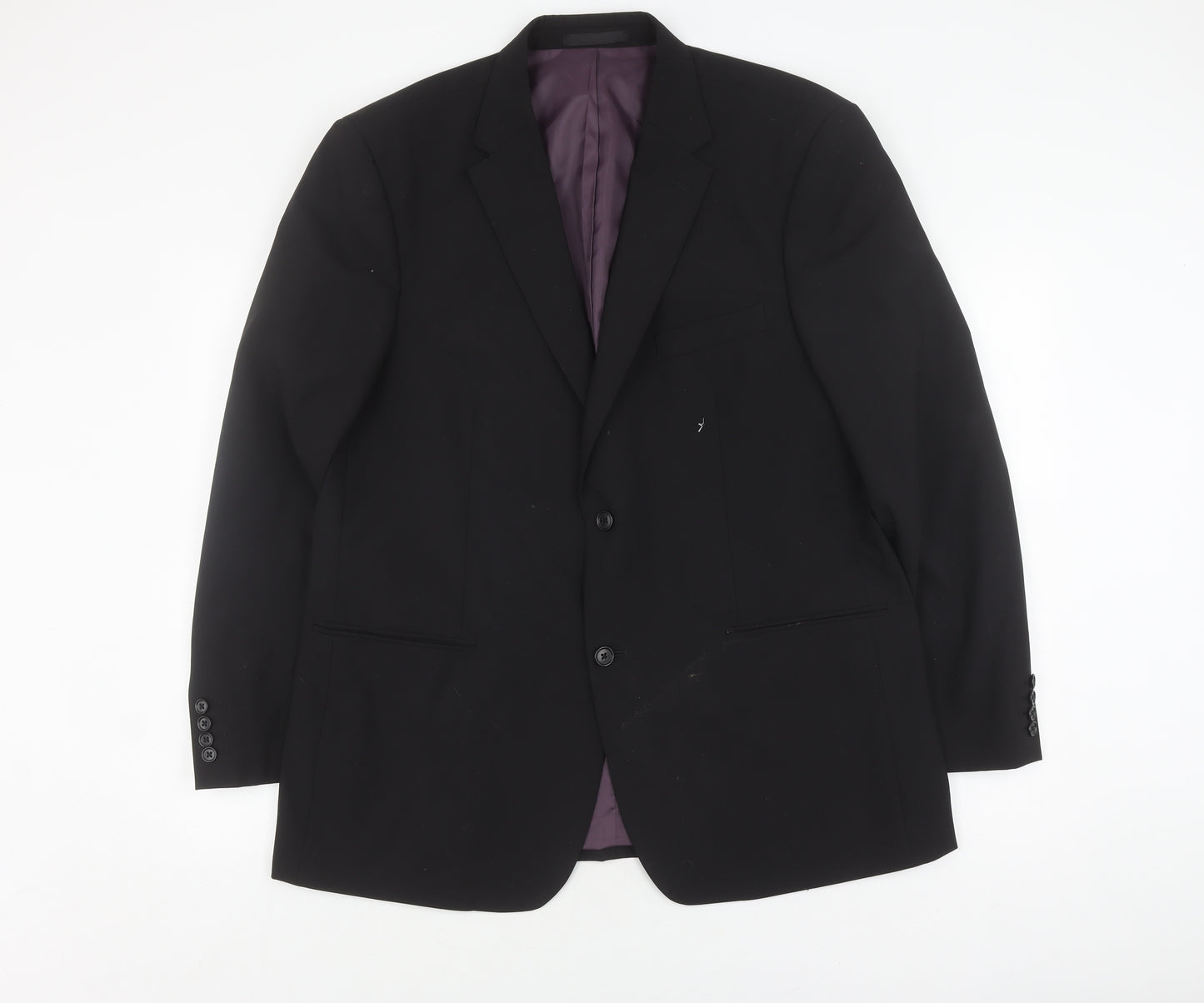 Greenwoods Men's Black Regular Fit Blazer, Size 44R