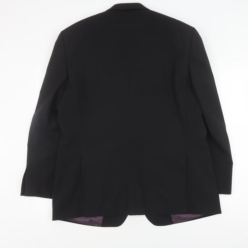 Greenwoods Men's Black Regular Fit Blazer, Size 44R