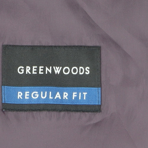 Greenwoods Men's Black Regular Fit Blazer, Size 44R