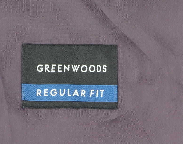 Greenwoods Men's Black Regular Fit Blazer, Size 44R