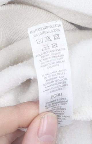 Dunnes Stores Women's White Pullover Sweatshirt Size 16