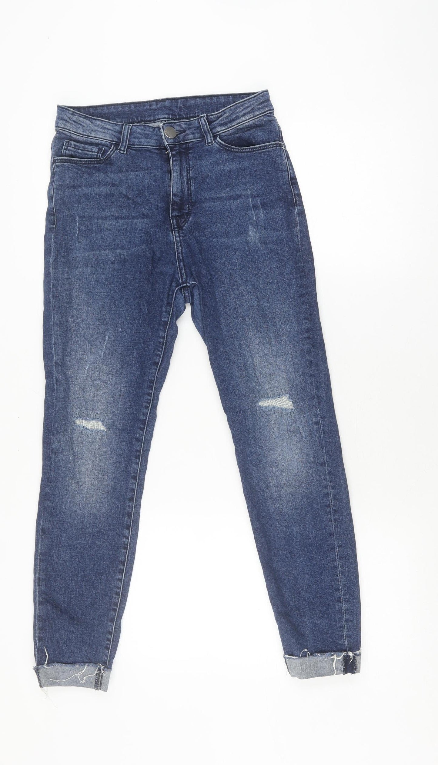 M&S Women's Blue Straight Jeans UK Size 8