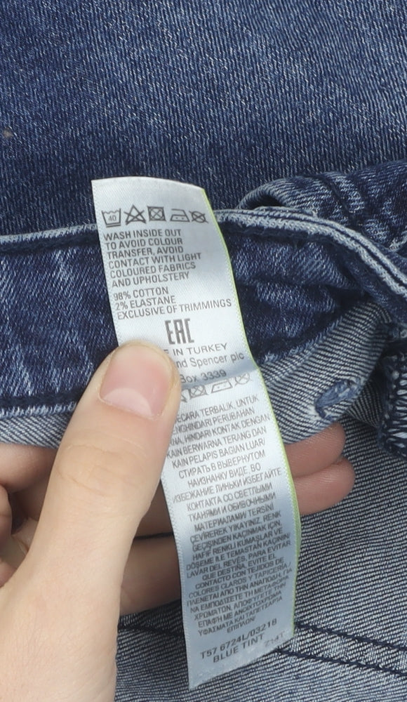 M&S Women's Blue Straight Jeans UK Size 8