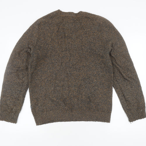 Fat Face Men's Brown Wool Blend Pullover Jumper, S