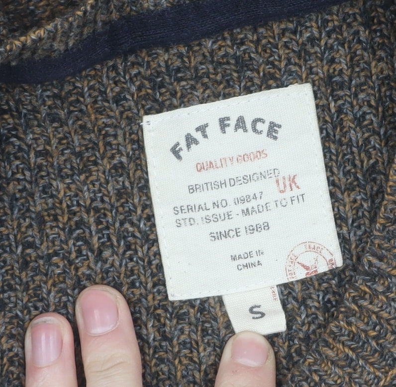 Fat Face Men's Brown Wool Blend Pullover Jumper, S