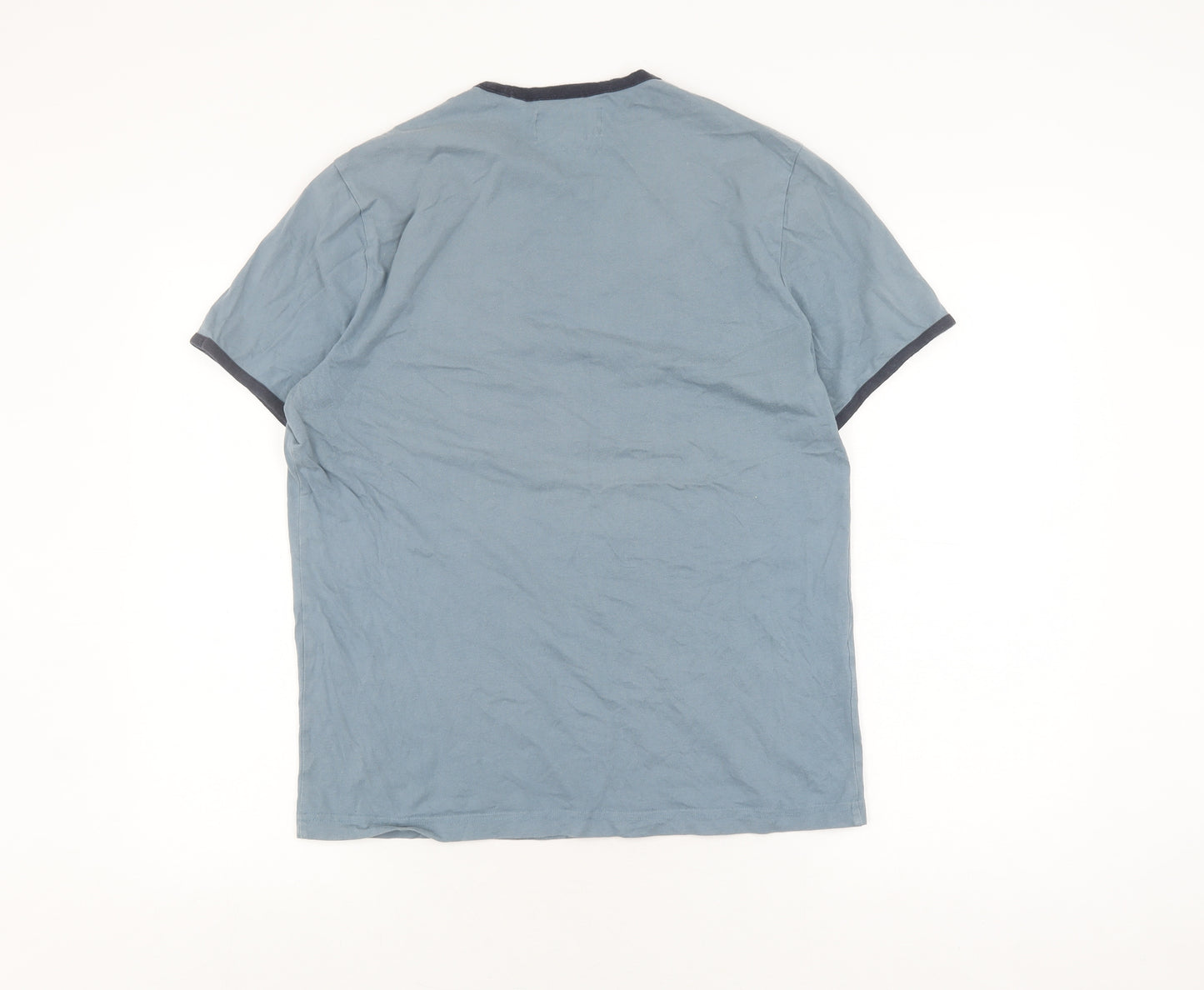 Original Penguin Men’s Blue Cotton Crew Neck T-Shirt - L