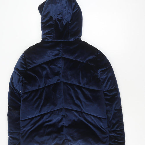 Quiz Women's Blue Puffer Jacket - Size 12