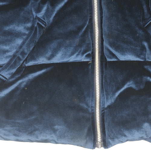 Quiz Women's Blue Puffer Jacket - Size 12