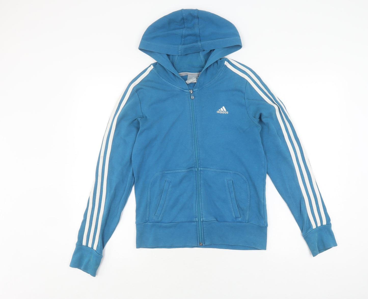 Adidas Men's Blue Full Zip Hoodie - L
