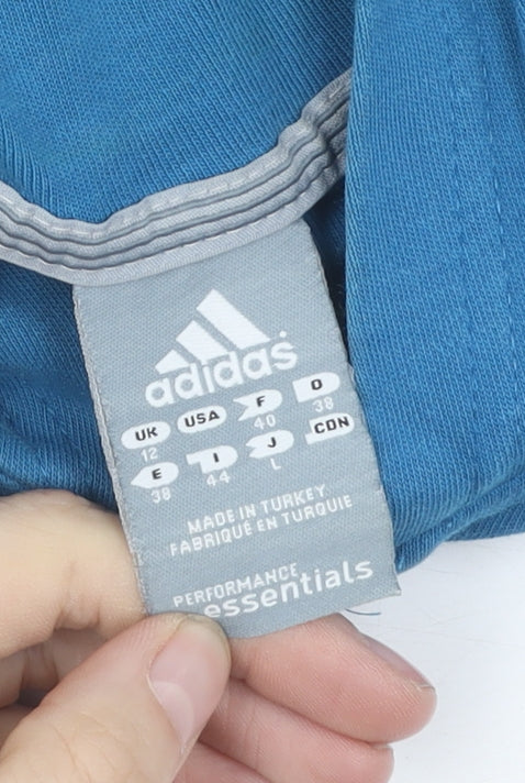 Adidas Men's Blue Full Zip Hoodie - L