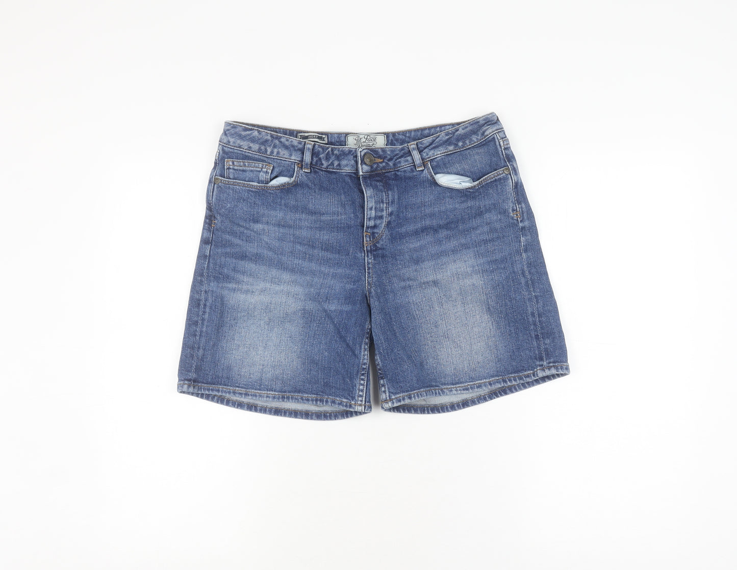 Fat Face Women's Blue Bermuda Denim Shorts Size 12