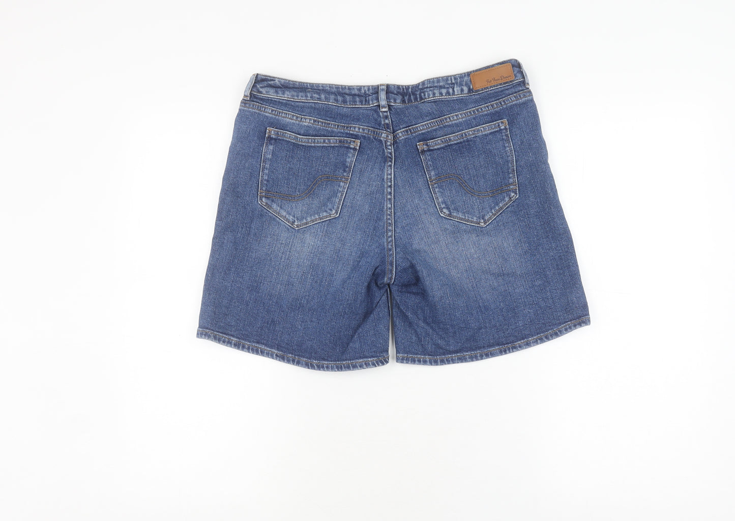 Fat Face Women's Blue Bermuda Denim Shorts Size 12