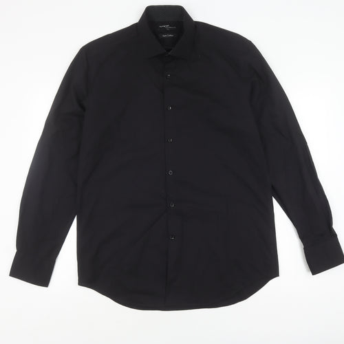 Autograph Men's Black Long Sleeve Slim Fit Shirt