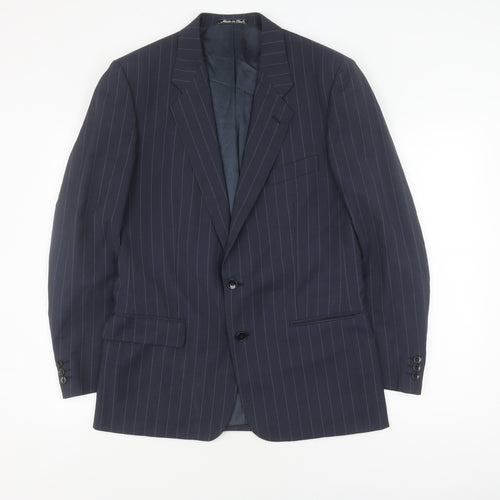 Sidi Men's Blue Striped Suit Jacket 48R